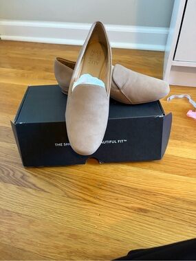 Naturalizer Taupe Suede Slip-On Loafers